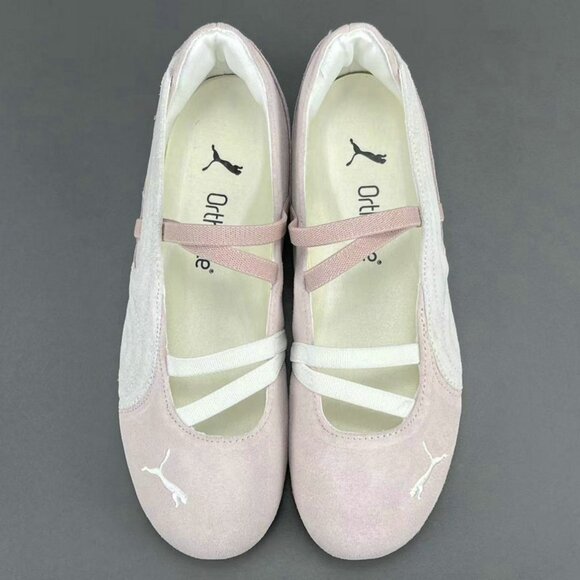 Puma Shoes - Puma Double-Strap Pink Thin-Soled Dance Shoes